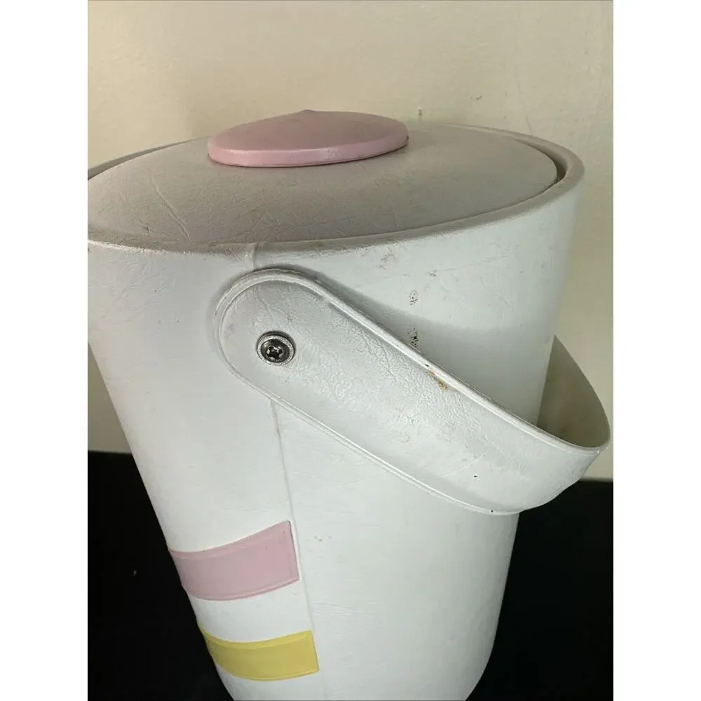 HTF Vintage Pastel 20 Cent MCM Signed‎ Georges Briard Vinyl Champagne Ice Bucket